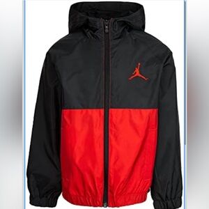 Jordan Kids Two-Tone Black and Red Raincoat